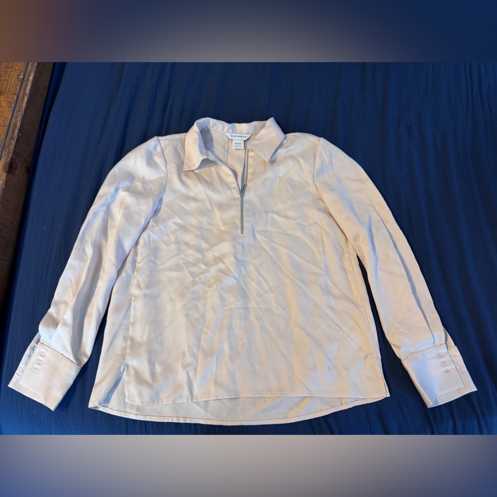 Club Monaco Beige Zip-Up Top